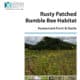 Cover page of the "Rusty Patched Bumble Bee Habitat Assessment Form & Guide" by the Xerces Society, featuring a vibrant field of wildflowers and a backdrop of lush green hills, highlighting the importance of conserving invertebrate habitats.