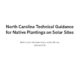 Cover page of the "North Carolina Technical Guidance for Native Plantings on Solar Sites," published by the North Carolina Pollinator Conservation Alliance in October 2018, providing guidelines for sustainable native plantings in solar energy areas.