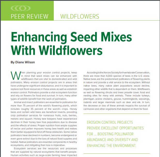 Thumbnail for the article titled "Enhancing Seed Mixes With Wildflowers" by Diane Wilson