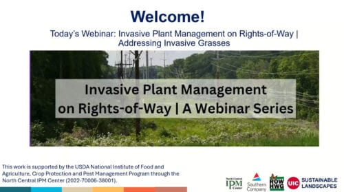 Webinar slide introducing 