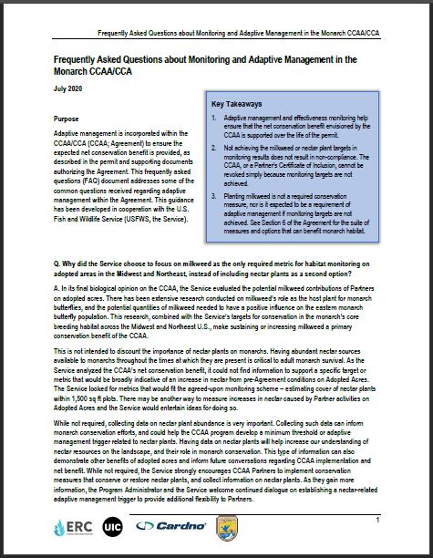 Thumbnail to Adaptive Management FAQs. Opens link in a new tab