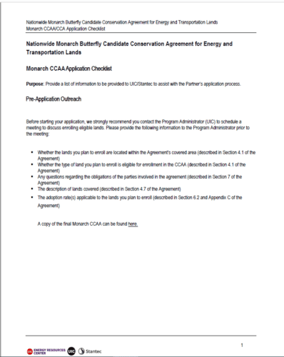 Thumbnail for CCAA Application Checklist. Opens link in a new tab