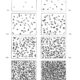 Alt text: A series of six diagrams illustrating plant cover percentages (1%, 5%, 10%, 15%, 25%, 35%, 50%, and 75%) used by the California Native Plant Society for vegetation assessment. Each diagram shows varying densities of plant coverage, serving as a visual aid for field sampling protocols.