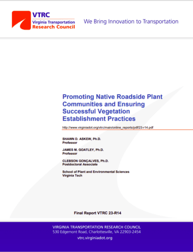 Final report from the Virginia Transportation Research Council titled 