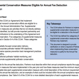 Thumbnail to Supplemental Conservation Measures Eligible for Annual Fee Deduction. Opens link to a new tab