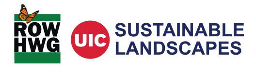 Logo of RowHWG and UIC Sustainable Landscapes, representing initiatives focused on ecological sustainability and landscape management.