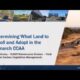 Presentation slide titled "Determining What Land to Enroll and Adopt in the Monarch CCAA" by Sam Glinsky from the TxDOT Maintenance Division, featuring images of landscapes and highways, dated August 6, 2020.
