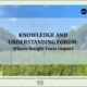 Image of a lush green landscape featuring power lines, with the text "Knowledge and Understanding Forum: Where Insight Fuels Impact" prominently displayed. The image highlights the collaboration supported by the USDA National Institute of Food and Agriculture and other organizations.