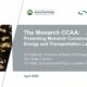 Image depicting a presentation titled "The Monarch CCAA: Promoting Monarch Conservation on Energy and Transportation Lands," featuring a background image of monarch butterflies. The presentation includes contributions from Iris Caldwell, Dan Salas, and Tim Male, and is associated with the Environmental Policy Innovation Center, ERC, and UIC, dated April 2020.